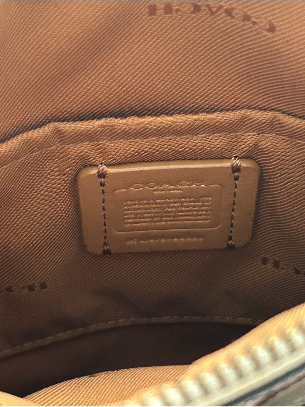 Vintage Coach Cream Floral Crossbody with Pink and Brown Accents - Picture 5 of 8